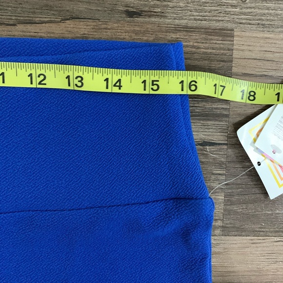 Lularoe Pink & Blue Cassie Color Block Skirt Size Large - Picture 4 of 6